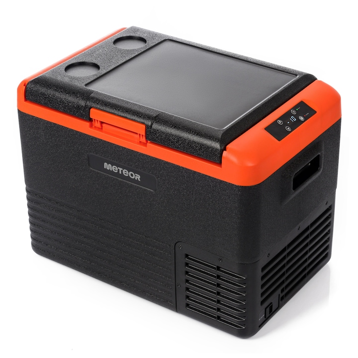 Frigider compressor, Meteor, Cl40, 37l, Alimentare 12/24v si 220v, Interval de temperatura +20/-20°c, Destinat utilizarii in masina si la camping