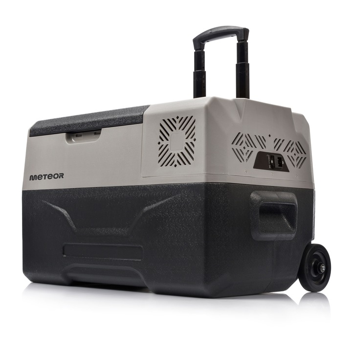 Frigider Portabil, Meteor, CX30, Cu Compresor, Racire Si Congelare Pana La -20°C, Cu Bluetooth Si Control Din Aplicatie, Consum Redus De Energie, Ideal Pentru Camper Si Picnic, Cu Port USB, Gri