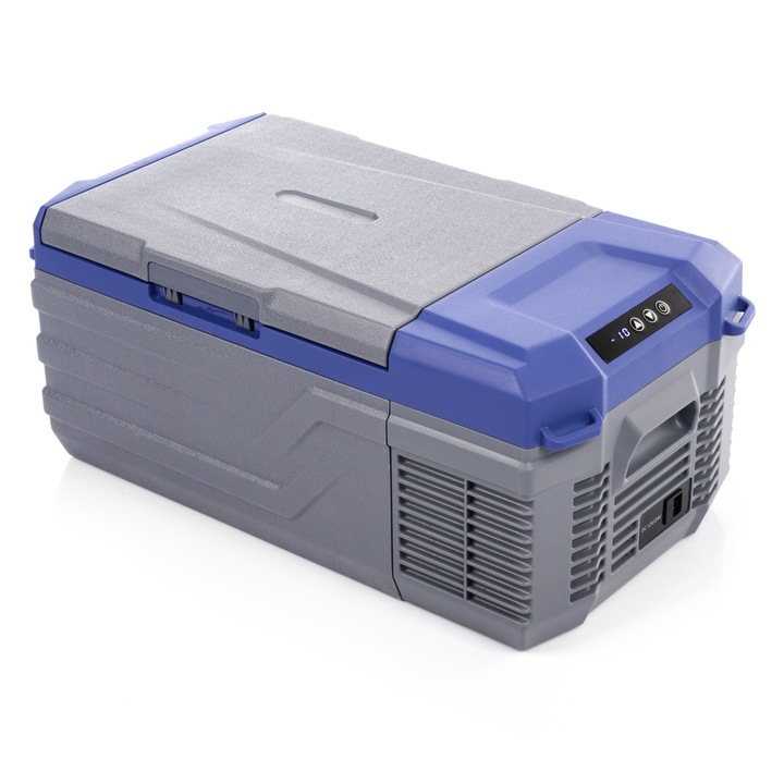 Frigider portabil, Meteor, Nl15, Compresor, 15l, Alimentare 12/24v si 100-240v, Interval de temperatura +20/-20°c, Eficienta energetica ridicata, Protectie pentru acumulator, Rezistent la apa, Ideal pentru camping si calatorii