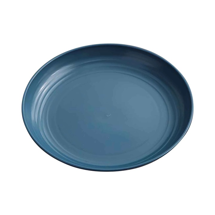 Kerek, környezetbarát műanyag tányérok, 17.5cm, csúszásmentes, retro, 1 db-os szett