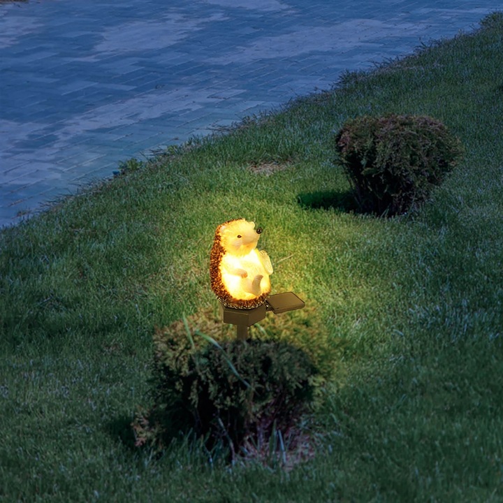 Lampa solara gradina YANYXR arici rasina 8x9x41cm
