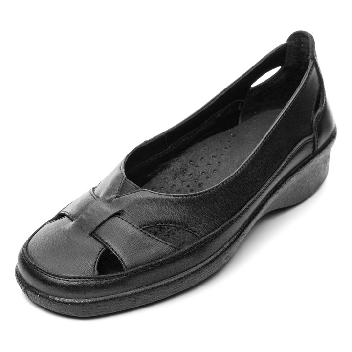 Pantofi dama Tellus 02-19, Negru, Negru