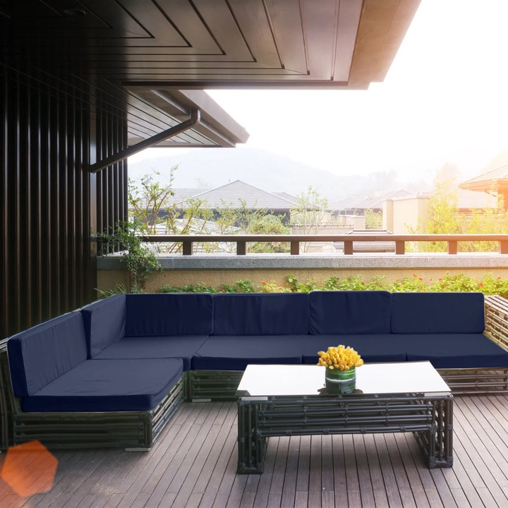 Perna pentru canapea de exterior YANYXR, lunga, rezistenta la apa, maro, 120x40cm