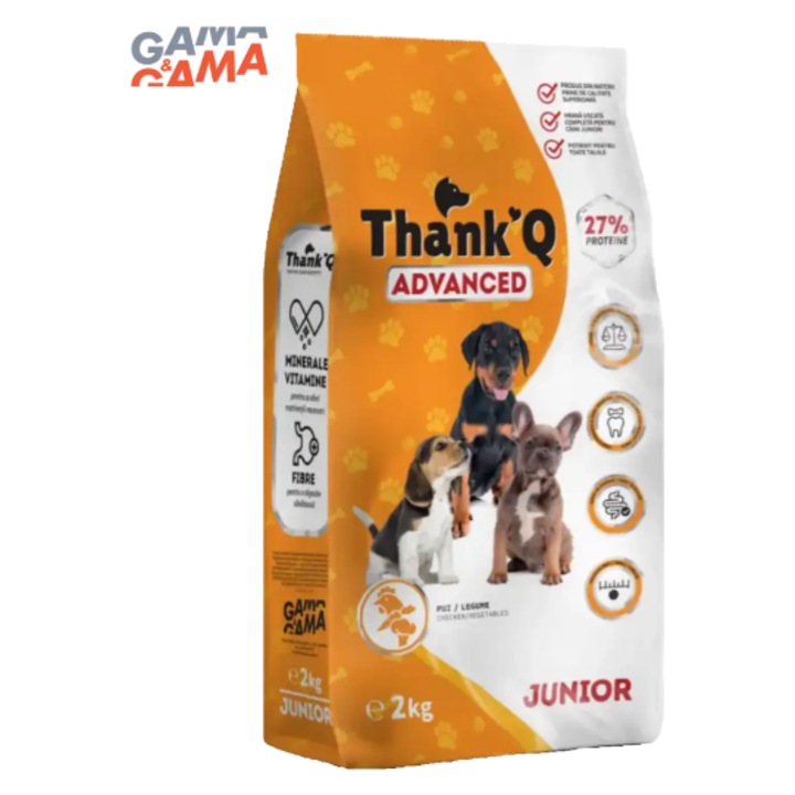 Hrana caini Thank Q ADVANCED JUNIOR 2KG – PUI