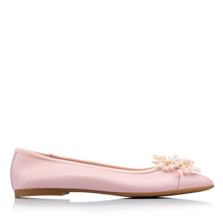 Balerini Musette, SPOSA A10, Piele naturala, Roz