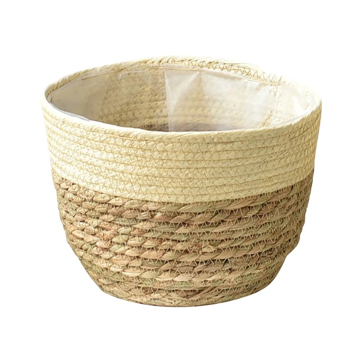 Cos depozitare plante, 7.1 inch, poliester, bej