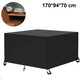 Husa pentru mobilier de gradina, 210D Oxford, impermeabila, 170x94x70cm, neagra, set 1 bucata