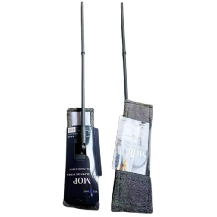 Плосък моп с дръжка Микрофибър+ПВЦ+Метал