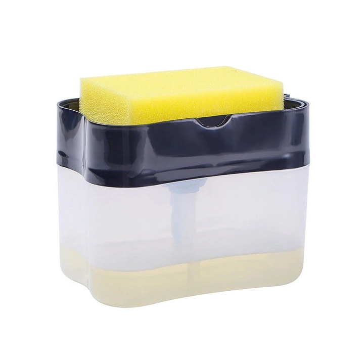 Dispenser sapun si suport burete 2-in-1, polipropilena, 13oz