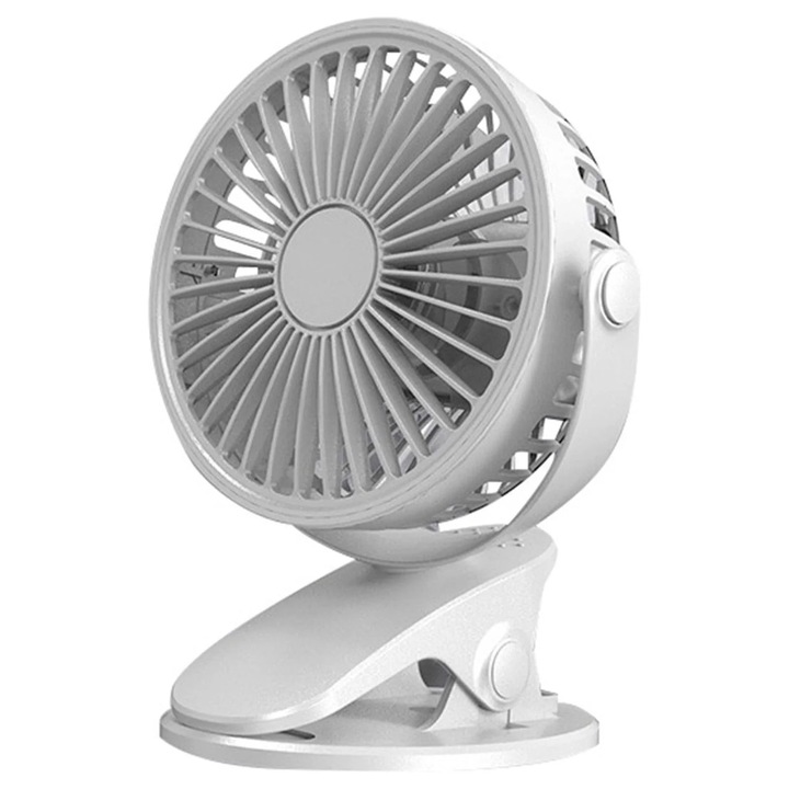 Ventilator USB clip 6 inch, 3 viteze, silentios, negru, 18x13.5x11cm