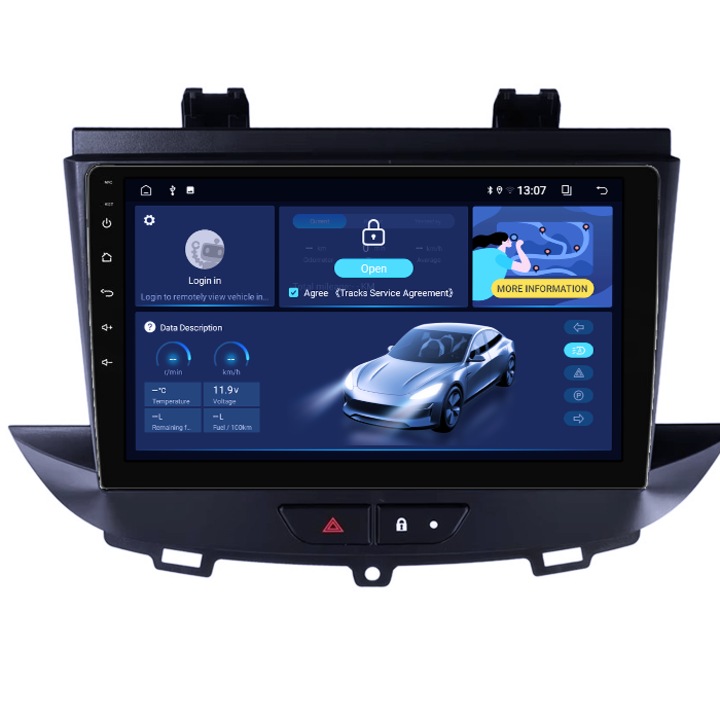 Navigatie dedicata Opel Crossland/Grandland X 2017-2021, 4GB RAM 64GB ROM, Quadcore, Android 14, Display QLED 1K 9", DSP, Carplay&Android Auto, Suport camere AHD