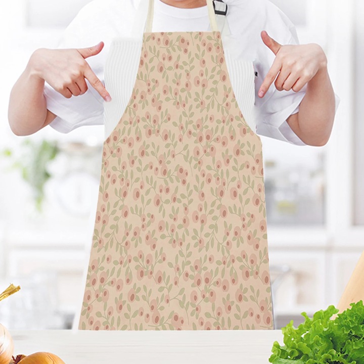 ZYBLSSBB, sort de bucatarie din polipropilena cu imprimeu floral, reglabil, impermeabil, Multicolor, marime unica