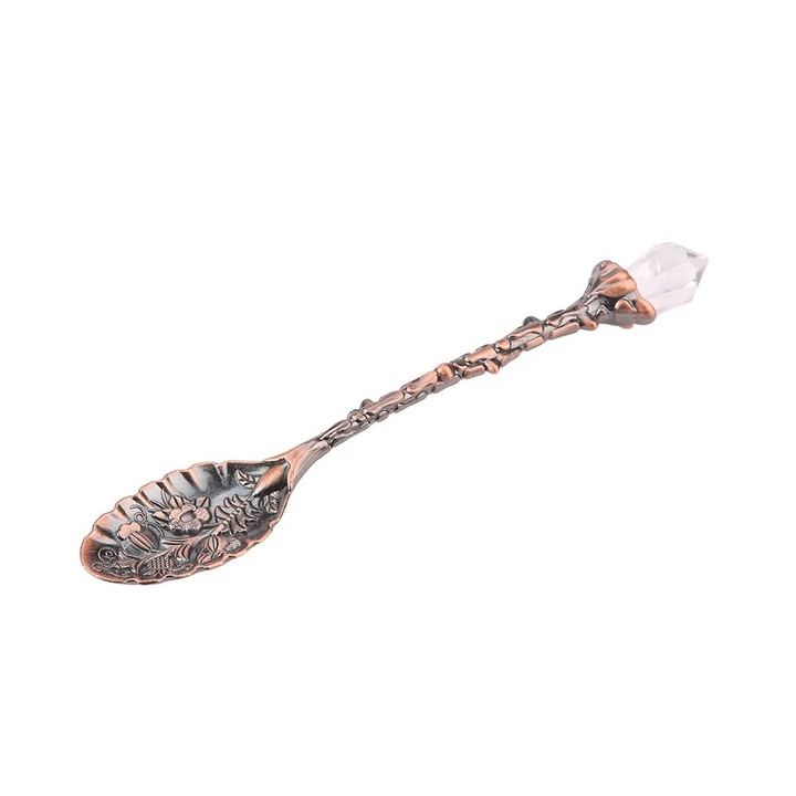 YANYXR kávéskanál, kristályfej modell, rézvörös, 11cm