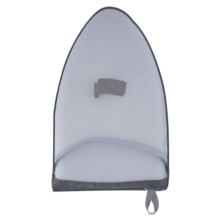 ZYBLSSBB, manusa termoizolanta pentru calcat din spuma si material textil cu plasa respirabila, rezistenta la abur, cu bucla pentru deget, gri, 15x25x3.5 cm