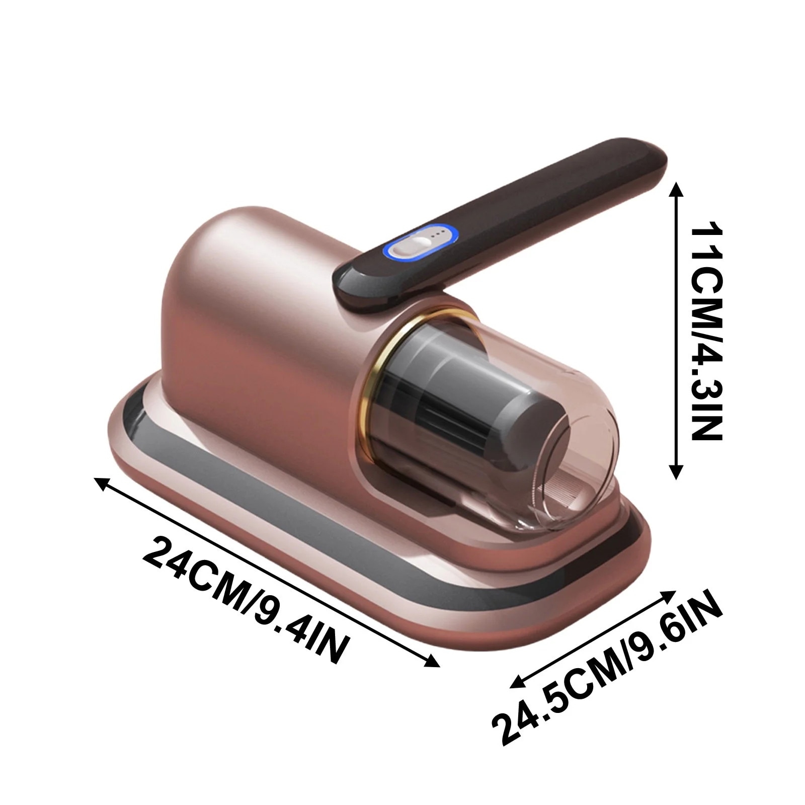 Aspirator de pat fara fir, 100W, cu 2 filtre, roz