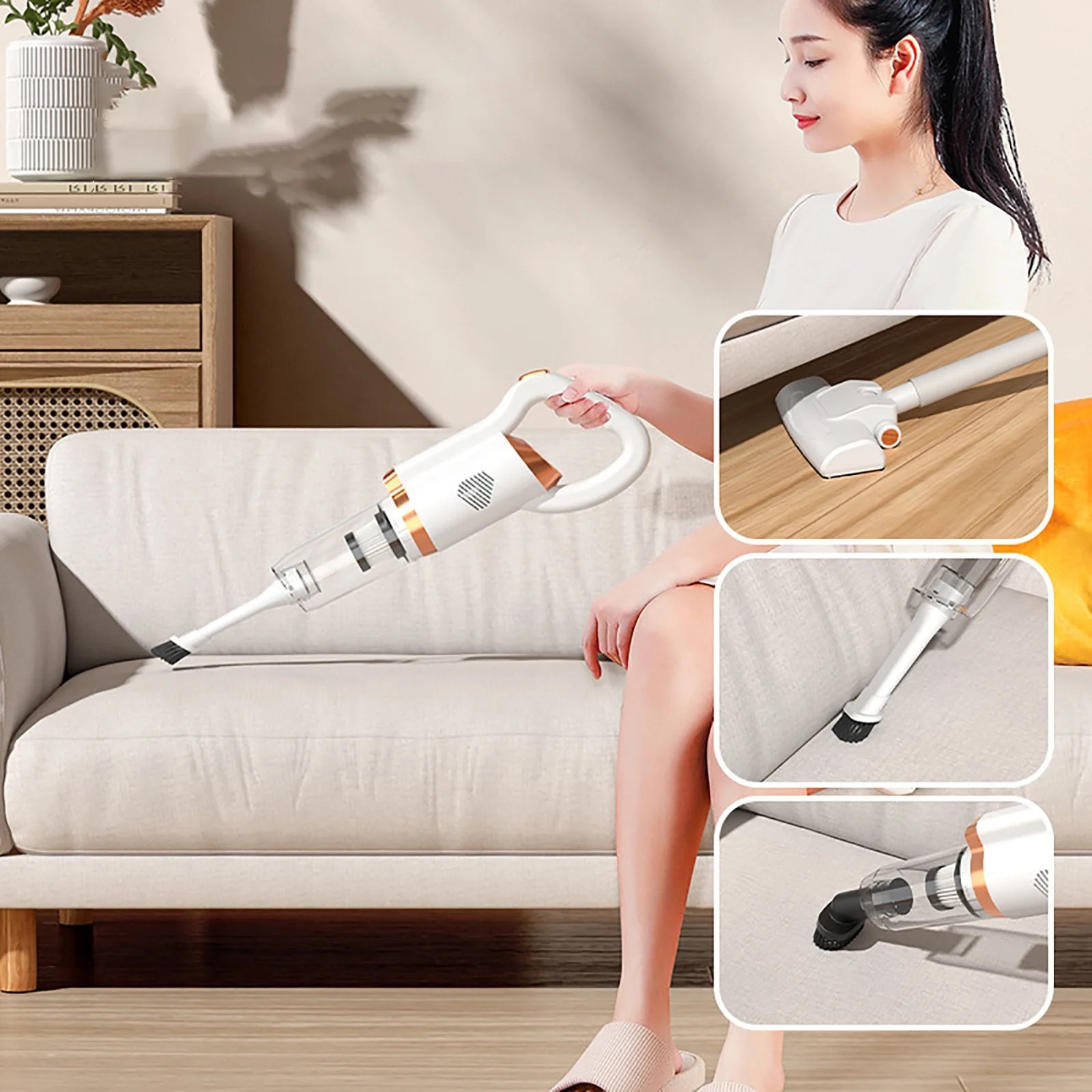 Aspirator vertical, 550W, 8500Pa, 2000 mAh, alb