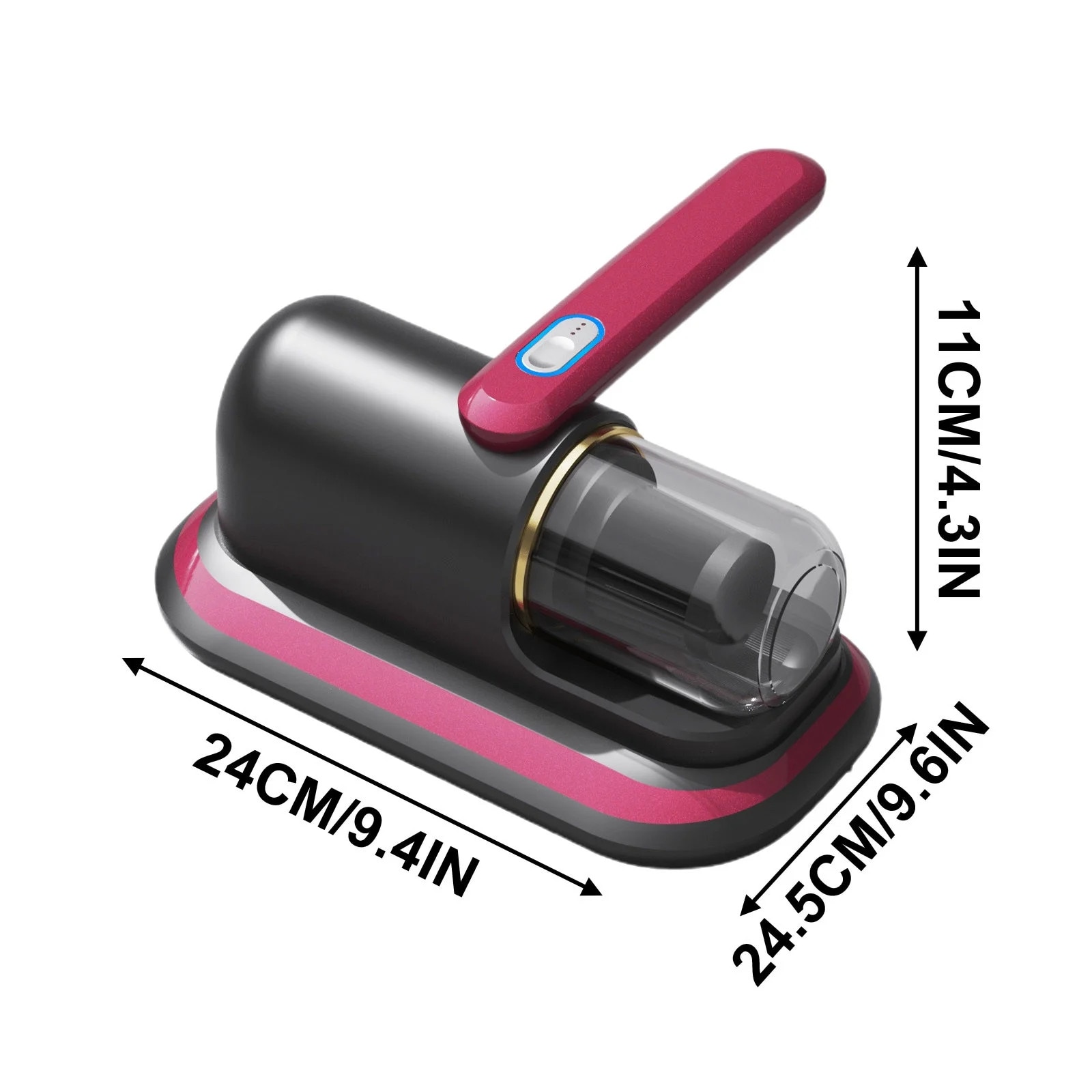 Aspirator de pat fara fir, 100W, set cu 2 filtre, negru