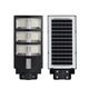 Lampa solara stradala Cyrax, cu telecomanda, senzor de miscare si lumina, suport prindere, 135 LED-uri, IP65, ABS, 8AH, 100W, temperatura culoare 6500K, 48.5x22x6.8 cm, autonomie 10-12 ore, negru