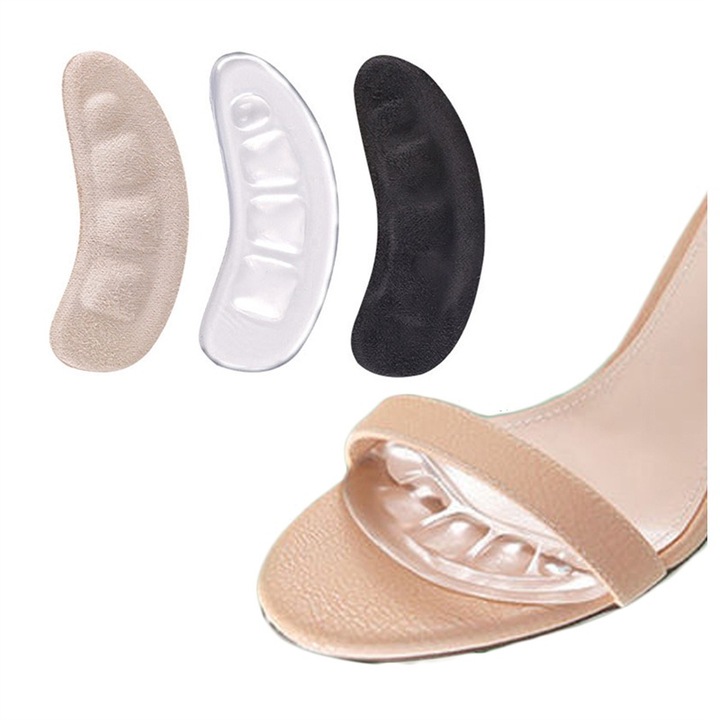 Set 3 Paduri Antiderapante din Silicon - Insertii Autoadezive pentru Pantofi cu Toc, Sandale, Universal