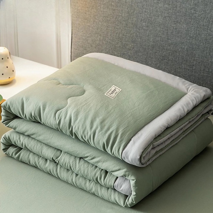 Pilota vara YANYXR bumbac spalat aloe verde 110x150cm