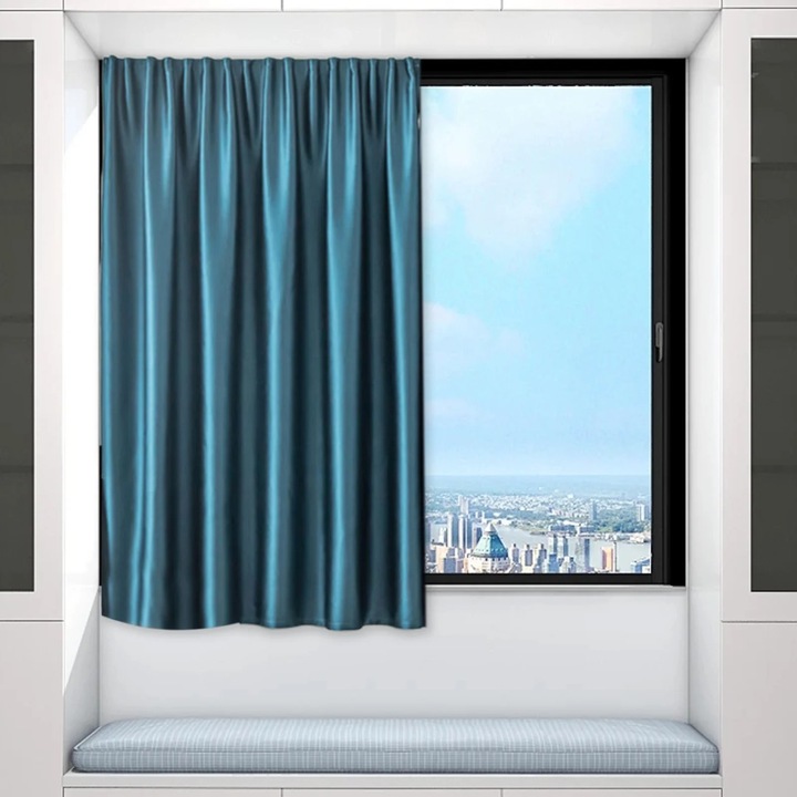 Draperie YANYXR 100% opaca, termoizolanta, fonica, albastru, 100x120cm