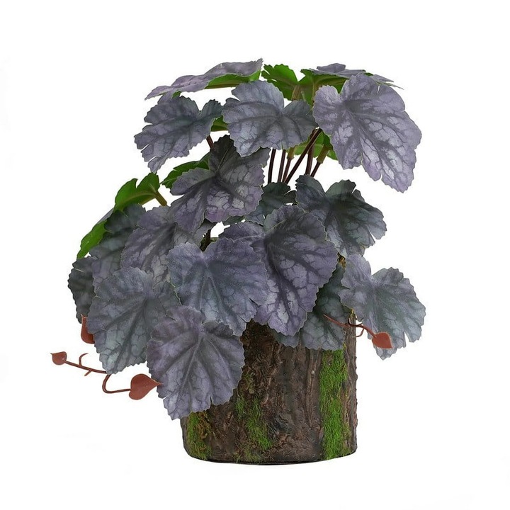 Planta artificiala YANYXR 23 frunze verde 23x30cm