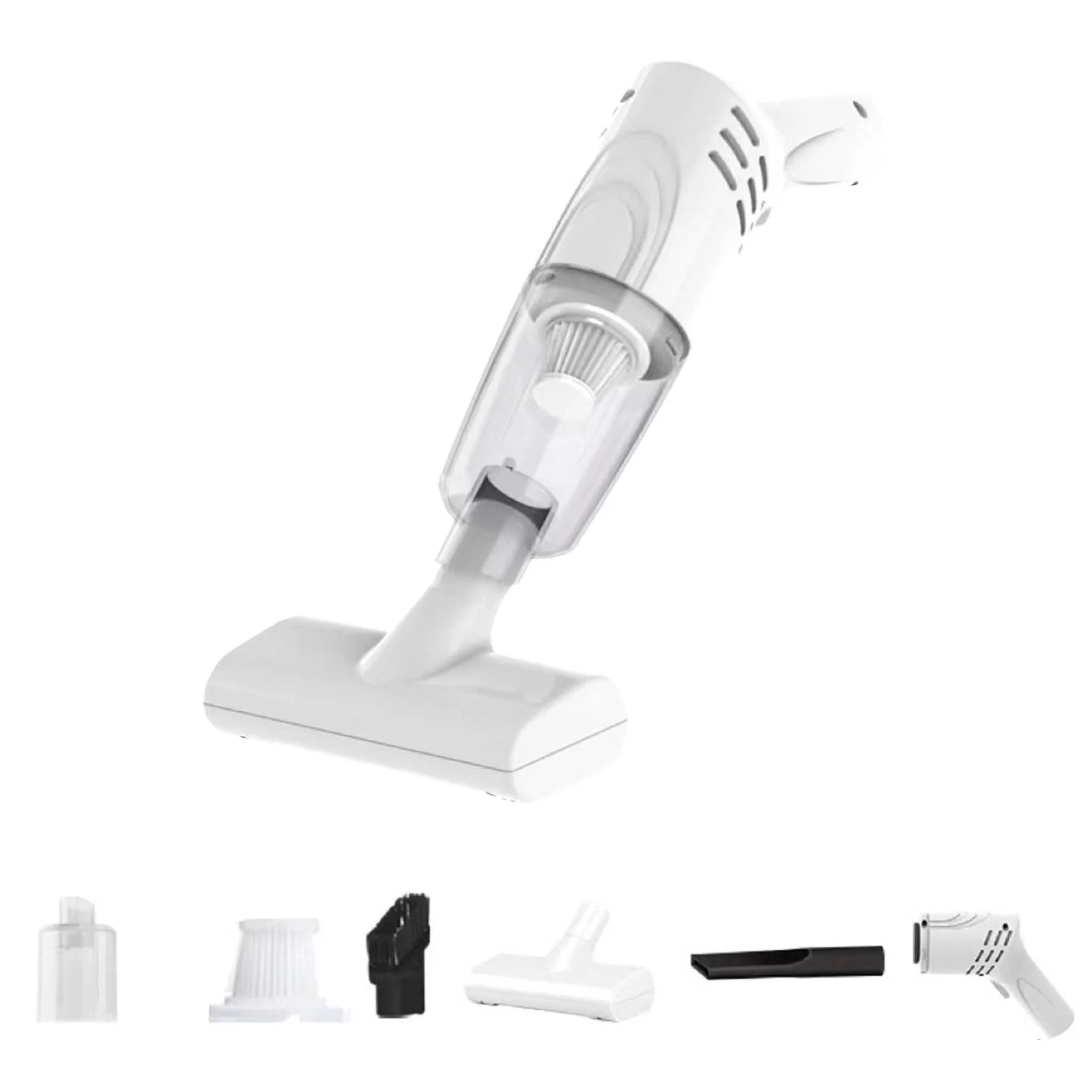 Aspirator de pat multifunctional 1200W, argintiu, cu filtru, pentru eliminarea acarienilor