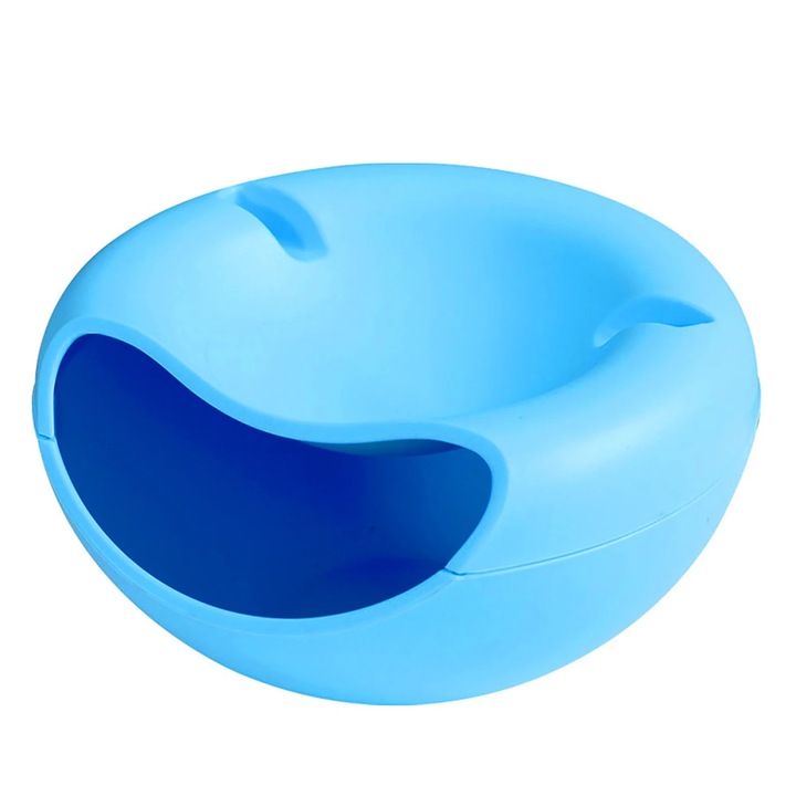 Bol pentru seminte si fructe uscate YANYXR, plastic alimentar, albastru, 11x21.5cm