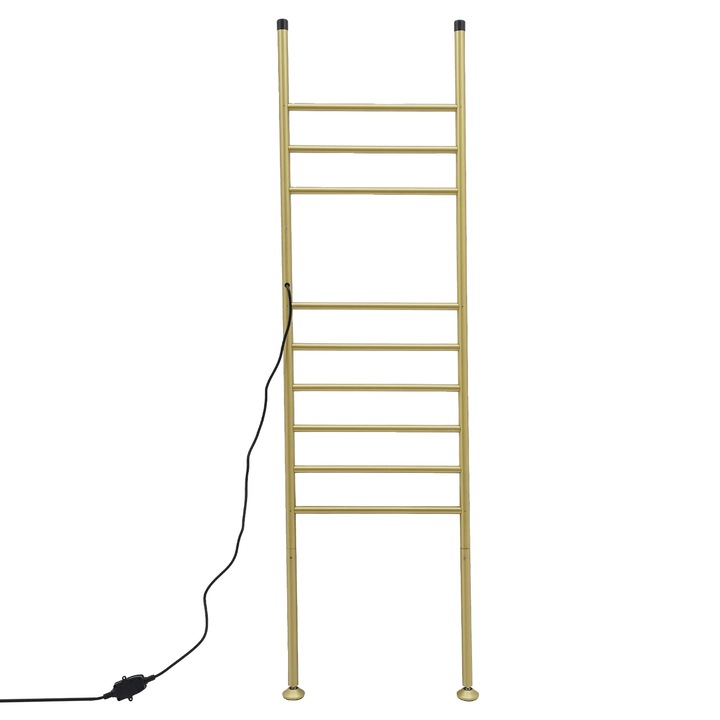 Calorifer electric pentru prosoape, 9 bare, design modern, auriu, 42.5x160cm, 220V