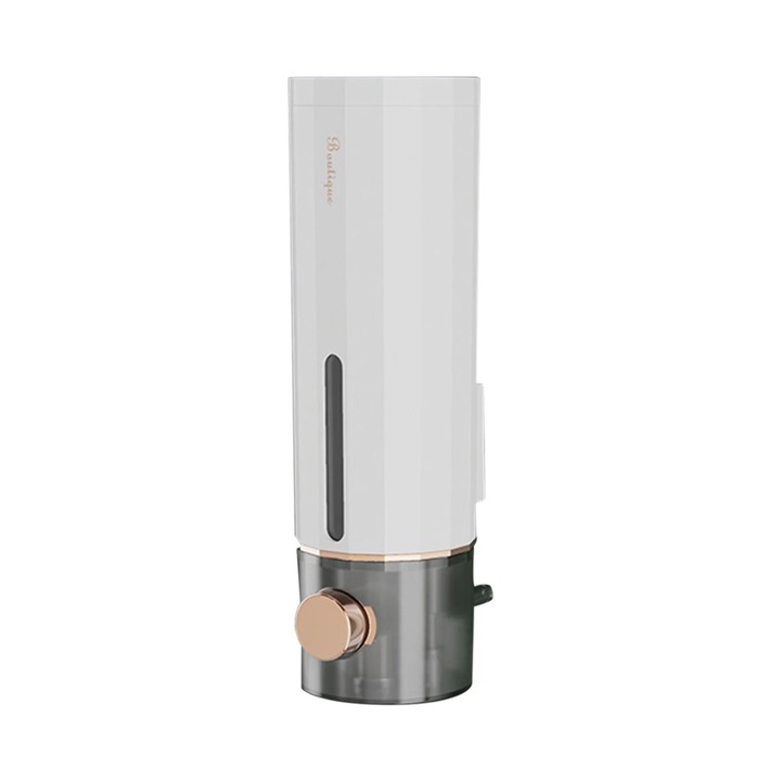 Dozator sapun manual montat pe perete YANYXR, capacitate 450ml, alb, 15x10x8cm