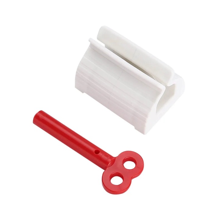 Dispenser pasta de dinti YANYXR rosu 5.5x4x4cm set 2 piese