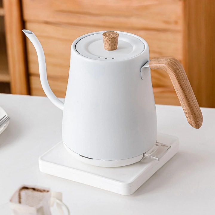 Fierbator electric Gooseneck, 800ML, otel inoxidabil, culoare maro, 1000W, 28x18x15.2cm