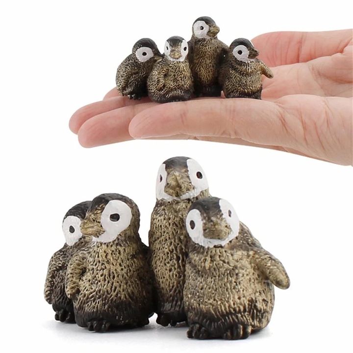 Figurine animale marine, set, argintiu, 6x3cm, cadou educational pentru copii