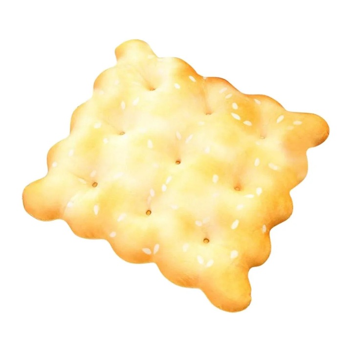Perna decorativa biscuiti, model rotund si patrat, plus, multicolor, 40x40cm si 40x40cm