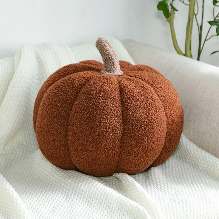 Perna decorativa dovleac YANYXR maro 20x20x12cm