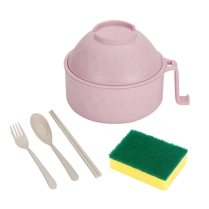 Set boluri ramen 6 piese YANYXR roz 33ozx16oz