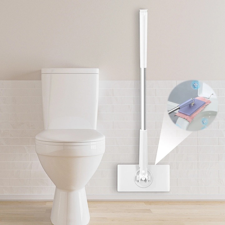 Mop mic YANYXR alb 70cm cu clema si laveta