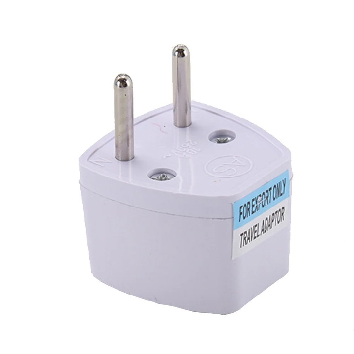 Adaptor de priza ZYBLSSBB LSM2xh5020-BCS0285303, convertor de calatorie US la EU universal AC 250V 10A, alb