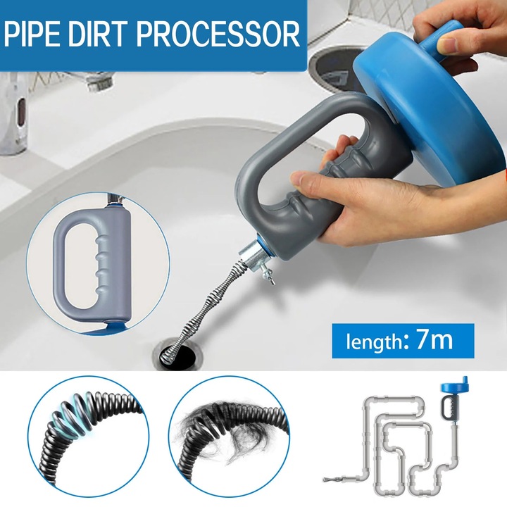 Sarpe flexibil pentru deblocare 5m YANYXR, rezistent, pentru chiuveta baie bucatarie, multicolor
