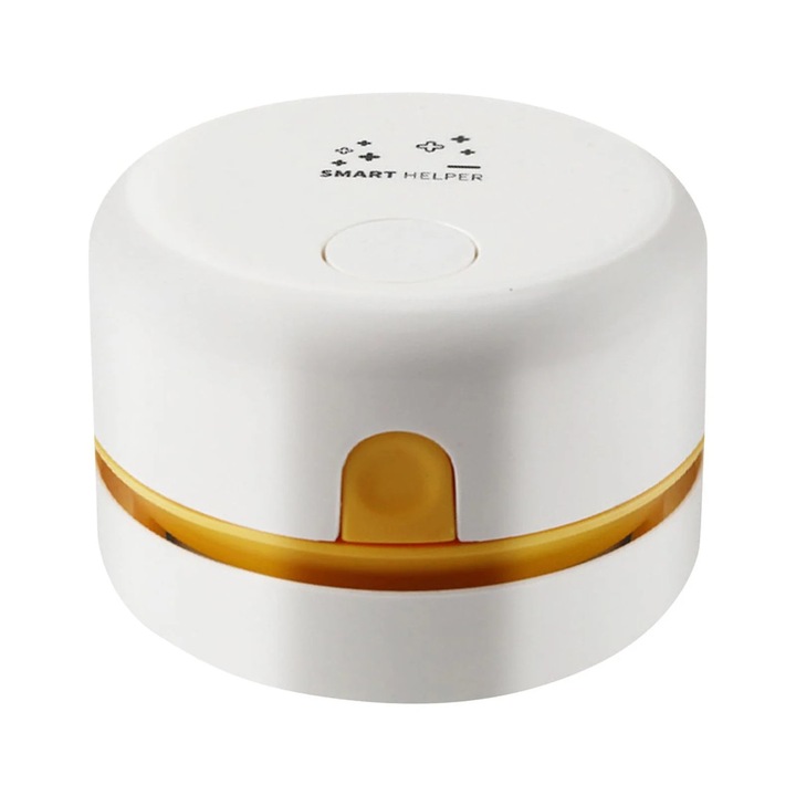 Aspirator de birou mini, 8.2x6cm, USB, portabil, alb