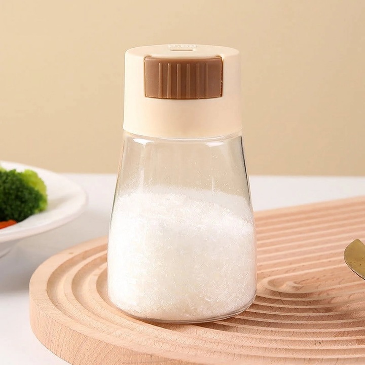 YANYXR üveg fűszeradagoló, 0.5g adagolás, 410ml kapacitás, átlátszó, 10.7x6.3x5cm