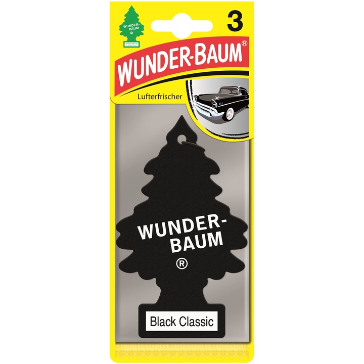 Комплект 3 ароматизатора за кола Wunder-Baum Black Classic