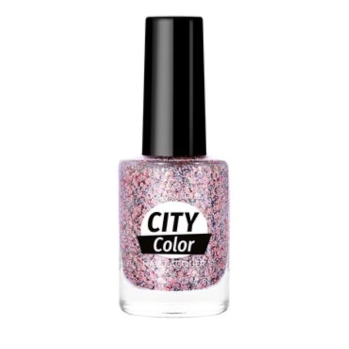 Lac cu sclipici City Color Golden Rose 10.2 ml Roz