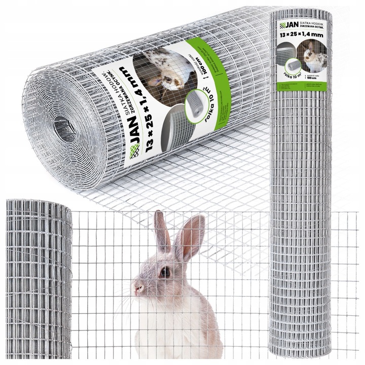 Plasa sudata pentru crestere, 13x25 mm, Metalica, Pentru custi si garduri, Dublu zincata, 10 m², Rezistenta la conditii meteorologice, Ideala pentru cresterea animalelor mici