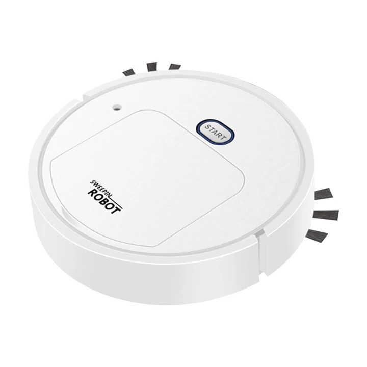 Aspirator robot cu umidificator, 4 in 1, 25x25x5.4cm, alb