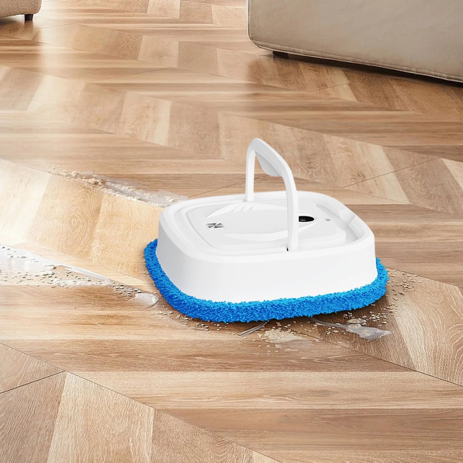 Aspirator robot YANYXR 25x25x7.1cm, curatare si mop, autonomie 60 min, alb