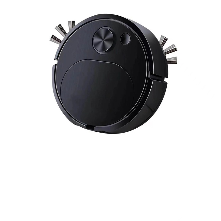 Aspirator robot cu mop, negru, 18 x 5.4 x 18 cm