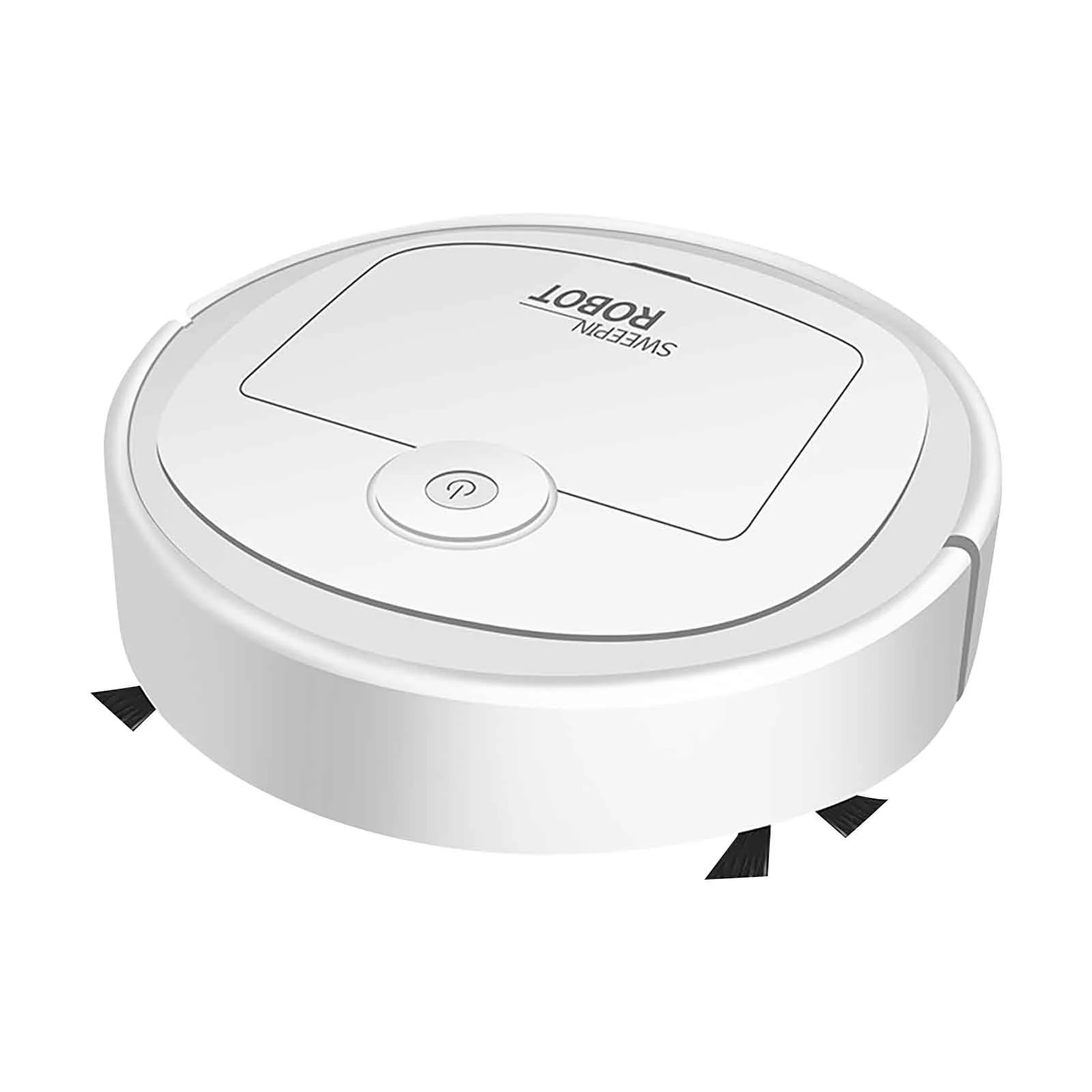 Aspirator robot inteligent, design ultra-subtire, curatare silentioasa, set 1x aspirator + 1x cablu USB, alb