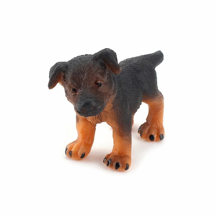Figurina set animal model Teddy Shiba Inu, plastic, multicolor, 22cm