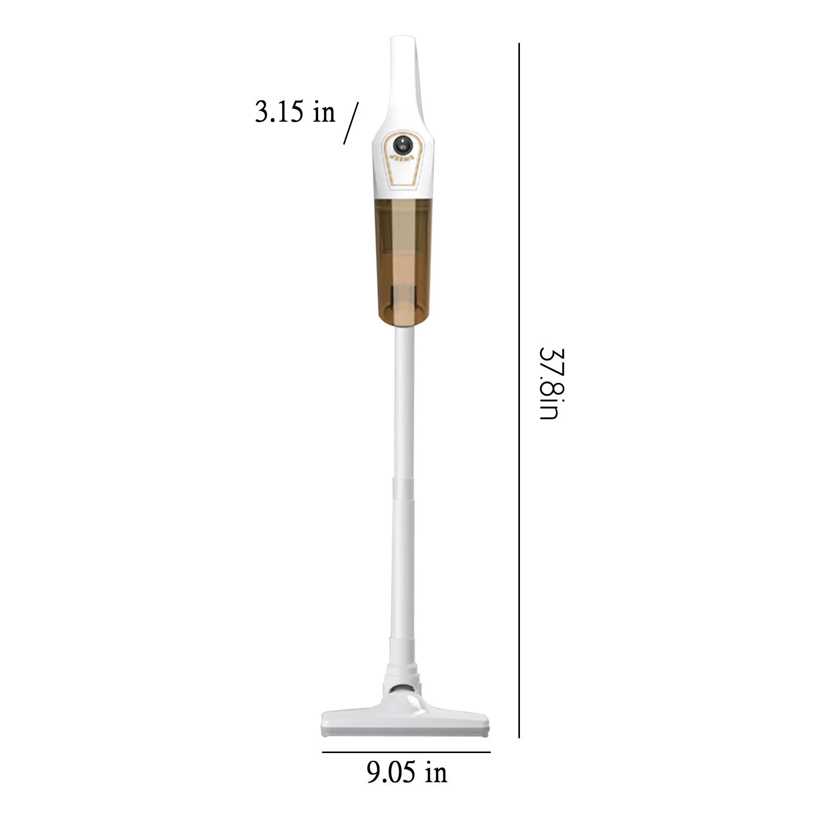 Aspirator vertical, 30 minute autonomie, 120W putere de aspirare, alb/negru, 96x23cm